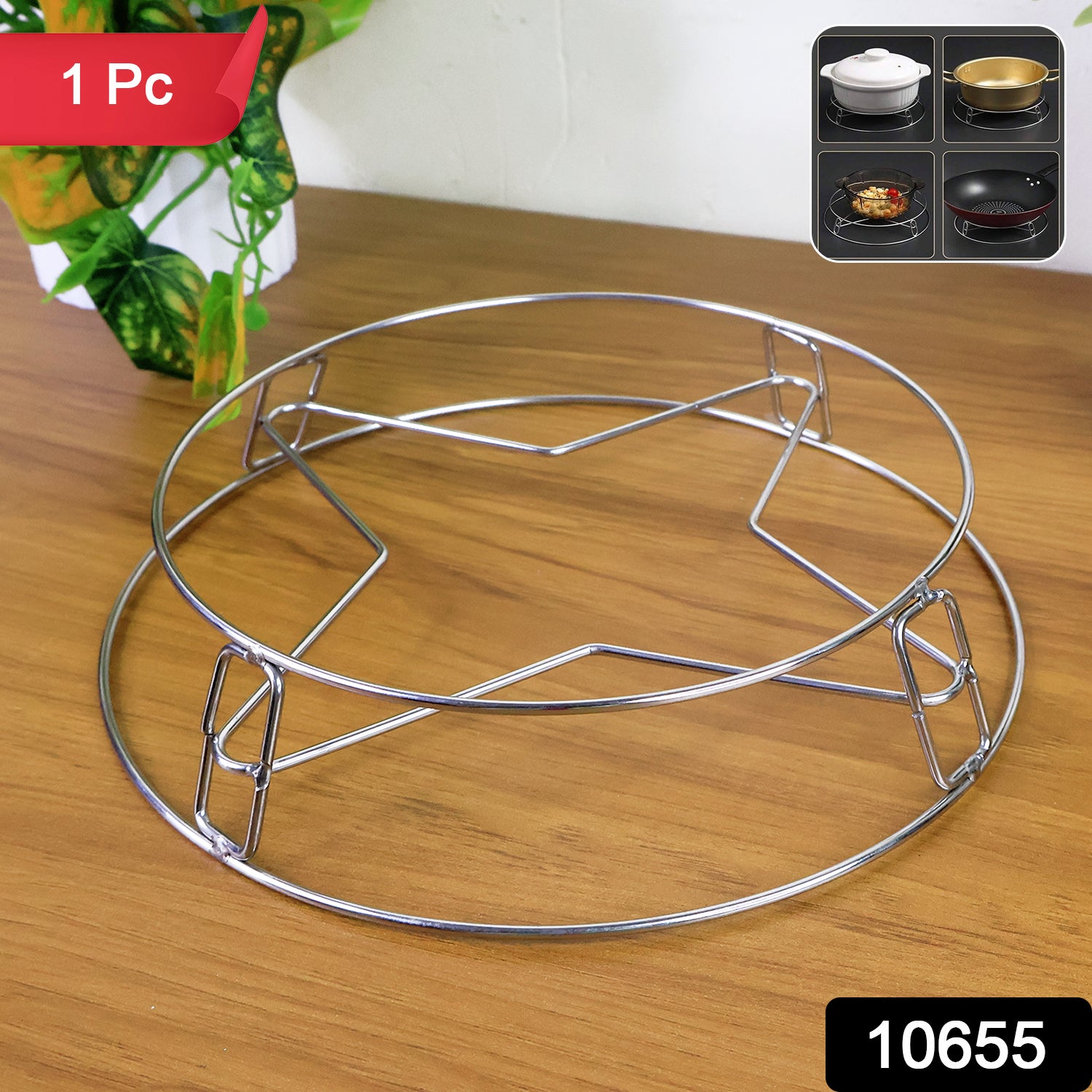 Heavy-duty stainless steel gas stove stand by Wukusy, durable support for kitchen appliances, sturdy and corrosion-resistant design.