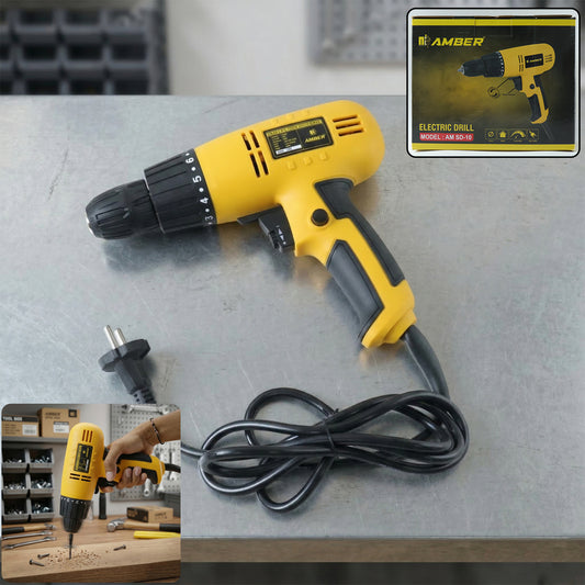 Wukusy high performance 280W electric drill machine with ergonomic handle and drill bit attachment, ideal for DIY projects.