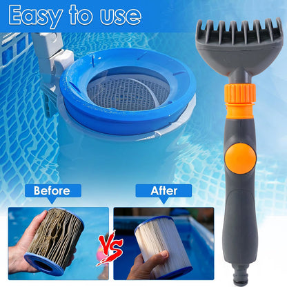 Wukusy high-pressure pool filter cartridge cleaner nozzle for efficient cleaning of pool filters, single piece shown in image.