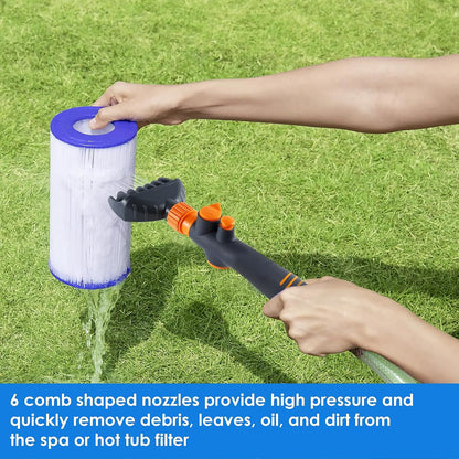 Wukusy high-pressure pool filter cartridge cleaner nozzle for efficient pool filter maintenance, single piece shown in image.