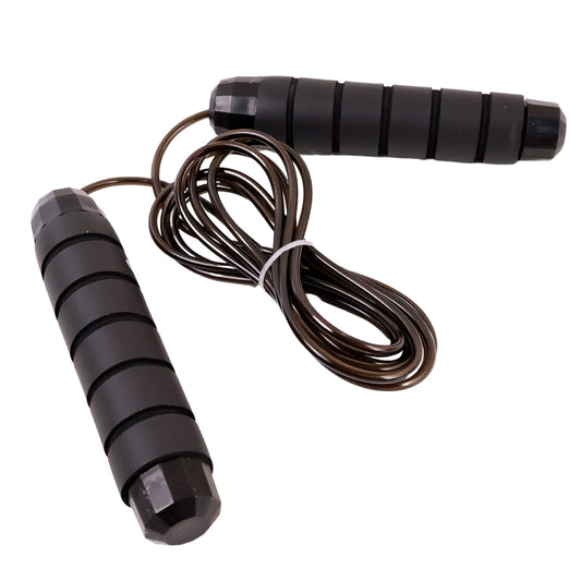 Wukusy high-speed skipping rope with foam padded handles, ideal for cardio workouts and fitness training.
