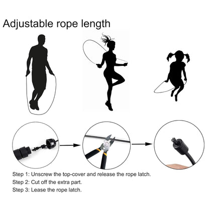 Wukusy high-speed skipping rope with foam padded handles for smooth, comfortable cardio workouts.