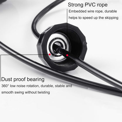 Wukusy high-speed skipping rope with foam padded handles for cardio workouts and jump rope exercises.