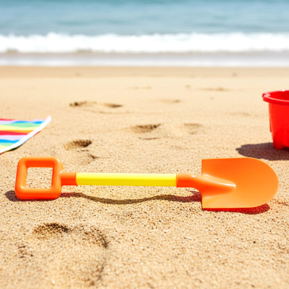 Wukusy kids beach sand shovel toy, plastic scoop for children’s sandcastle play and outdoor beach activities.
