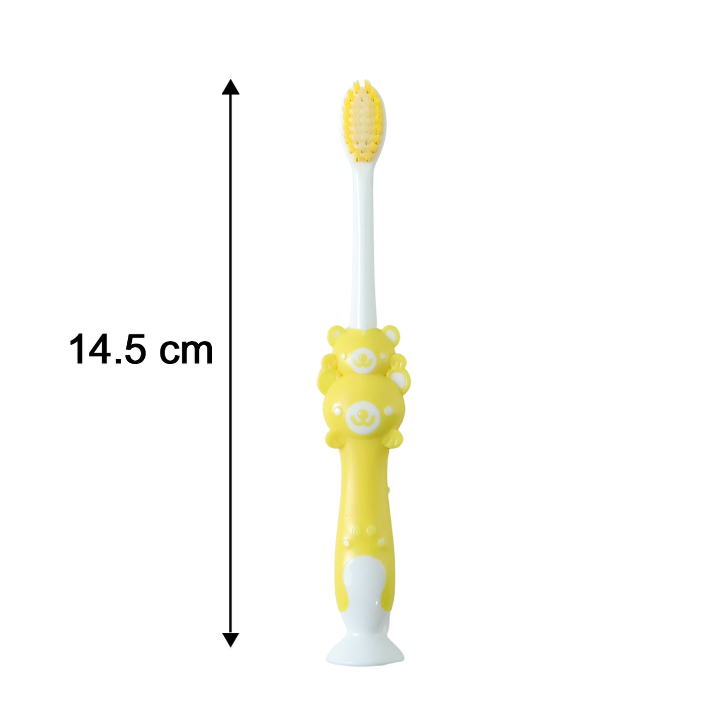 Kids cartoon design toothbrush set by Wukusy with musical whistle, featuring colorful character brushes for children.