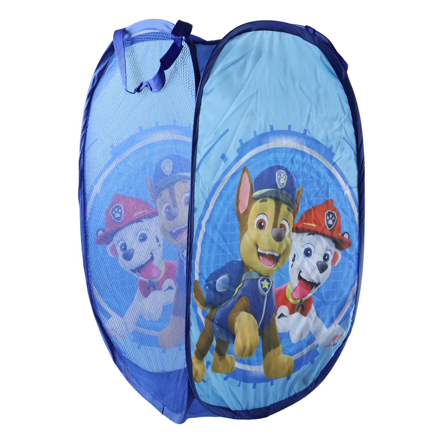 Kids cartoon foldable laundry basket toy storage hamper by Wukusy, featuring a colorful cartoon design, collapsible for easy storage.