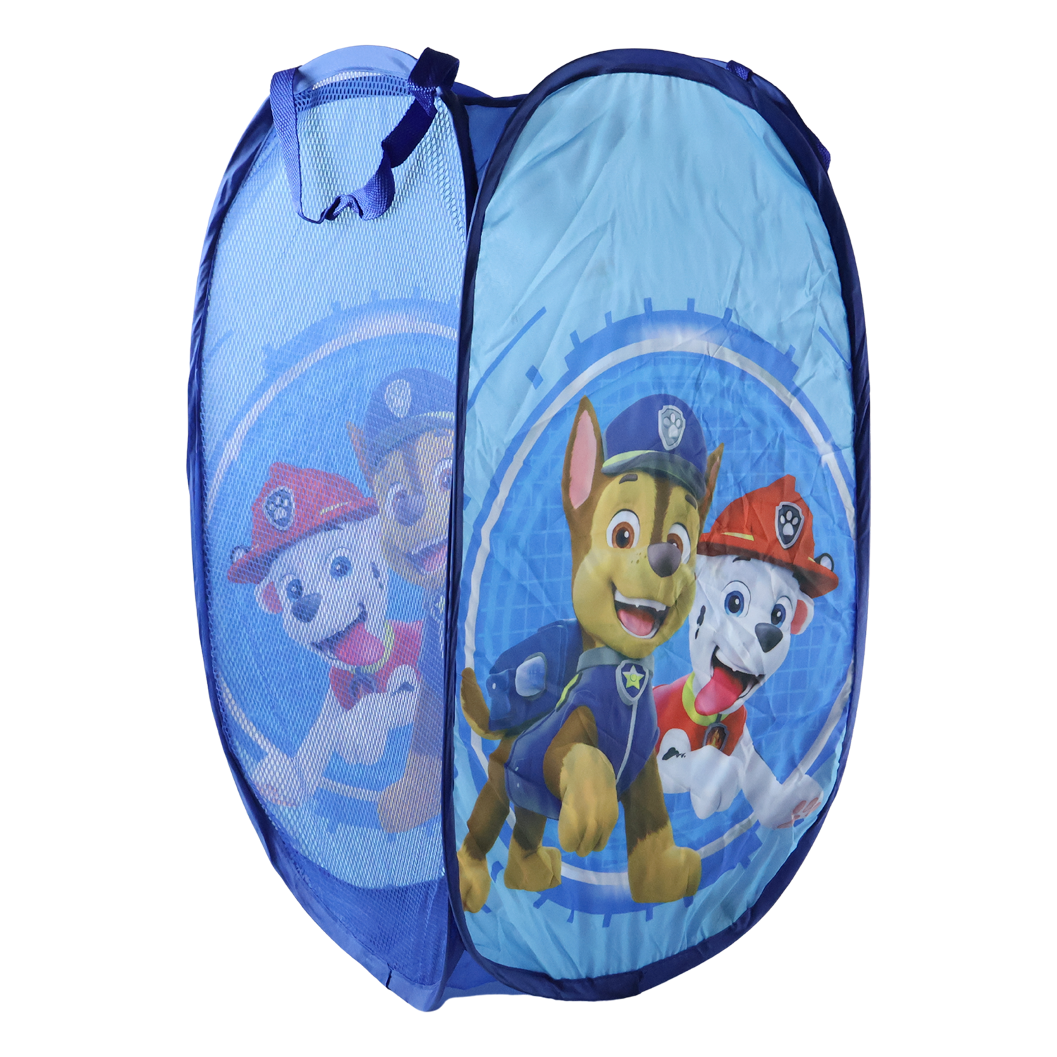 Kids cartoon foldable laundry basket toy storage hamper by Wukusy, featuring a colorful cartoon design, collapsible for easy storage.