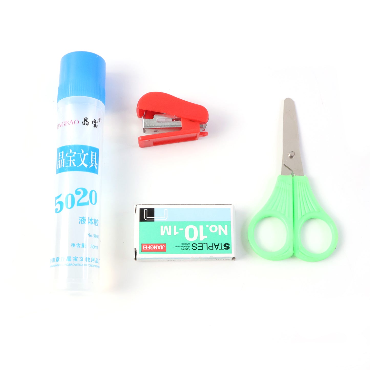 Wukusy kids crafting and stationery set with four colorful art supplies including markers, scissors, and paper for creative projects.