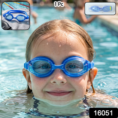 Kids Wukusy swimming goggles with clear lenses and secure fit, designed for comfortable, safe aquatic activity.
