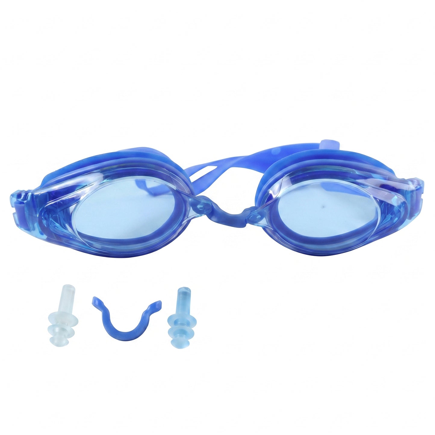 Kids professional style swimming goggles by Wukusy with anti-fog lenses, featuring a snug fit and clear visibility for young swimmers.