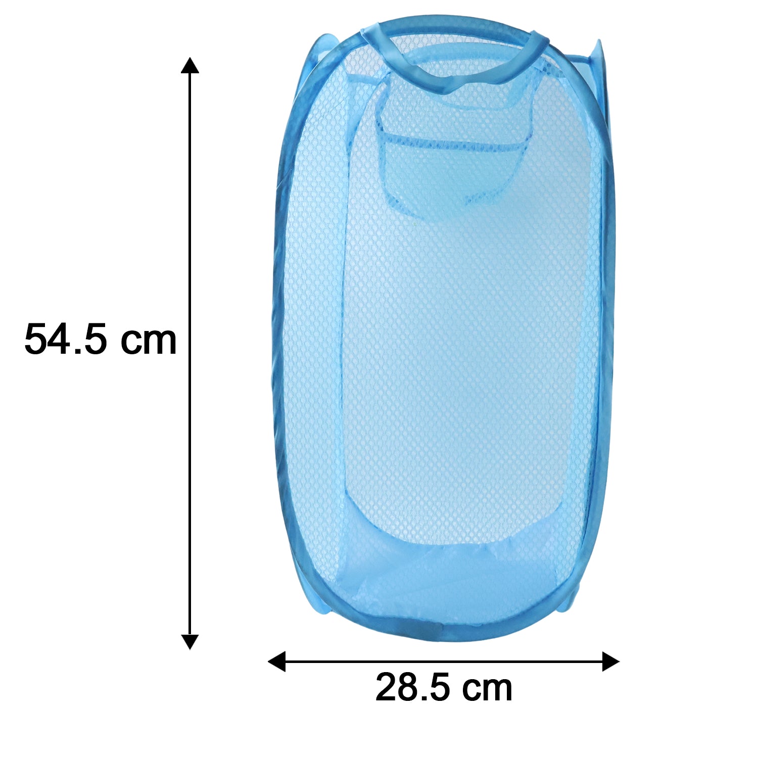Large mesh pop-up laundry basket by Wukusy, 54x30cm, collapsible clothes storage hamper with breathable mesh design.