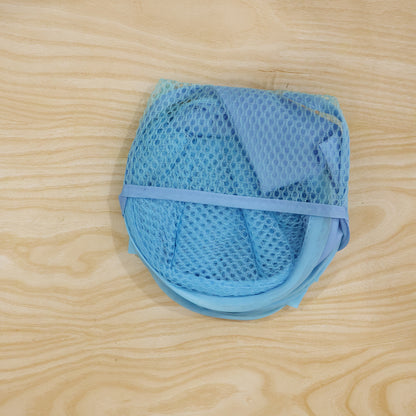 Large mesh pop-up laundry basket by Wukusy, 54x30cm, collapsible clothes storage hamper with breathable mesh design.