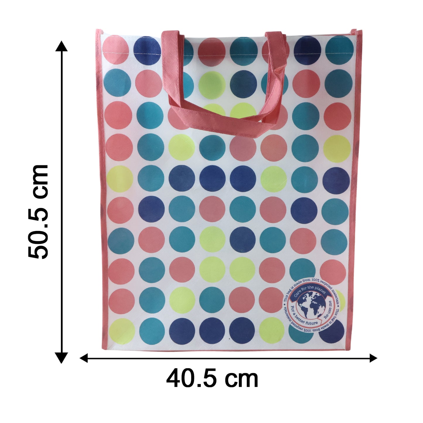 Large Wukusy printed carry hand bag, spacious 50x41 cm, made for versatile use with stylish design and durable material.
