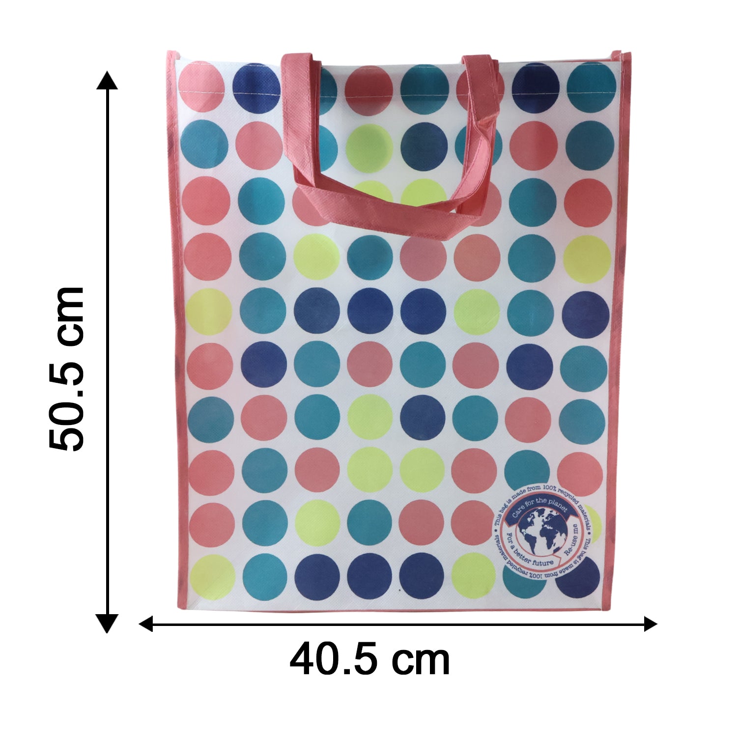 Large Wukusy printed carry hand bag, spacious 50x41 cm, made for versatile use with stylish design and durable material.