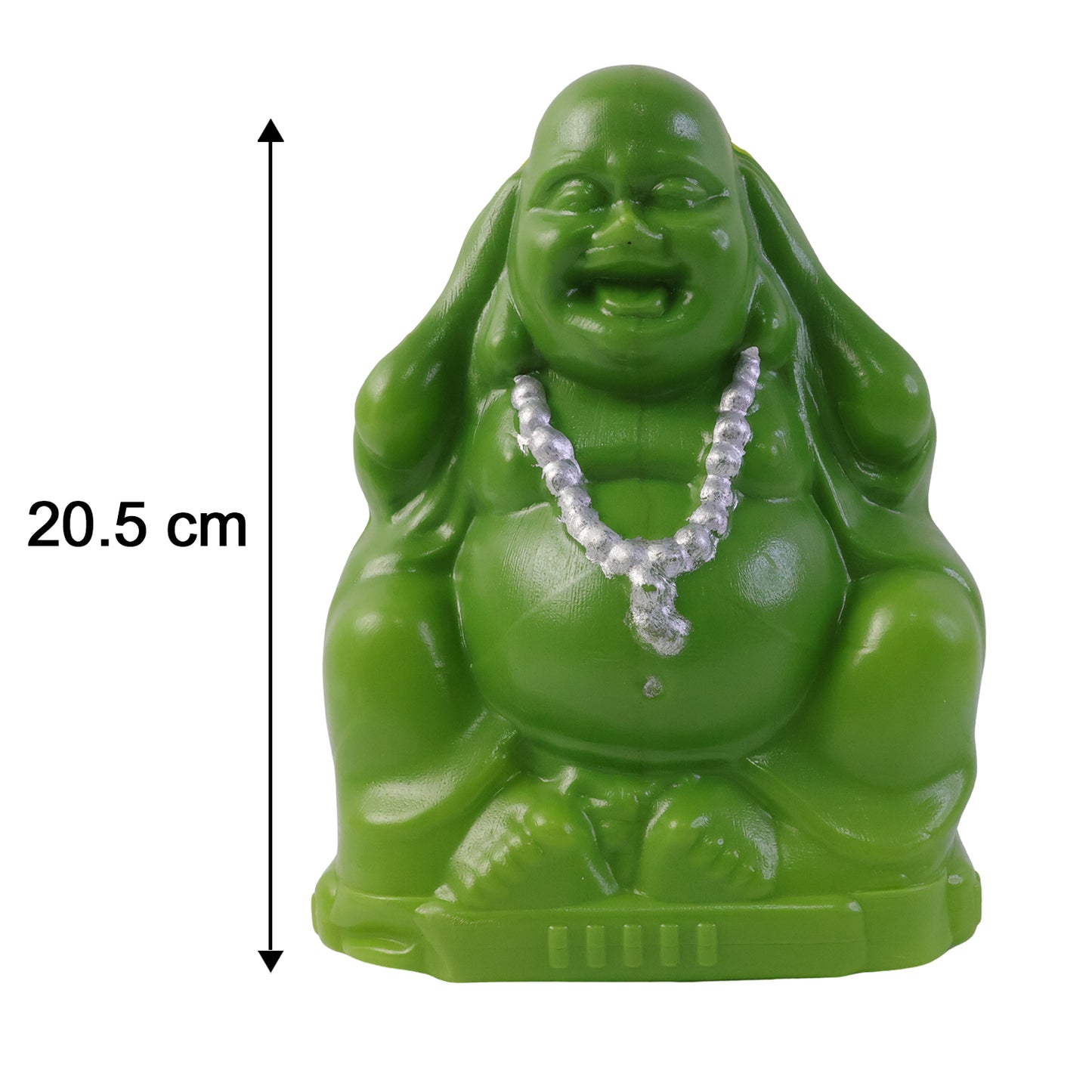 Wukusy Laughing Buddha coin bank savings box, ceramic figurine with a smiling Buddha design for coin storage and financial prosperity