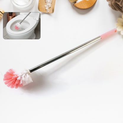 Wukusy long handle toilet cleaning brush with sturdy bristles for effective bathroom cleaning.