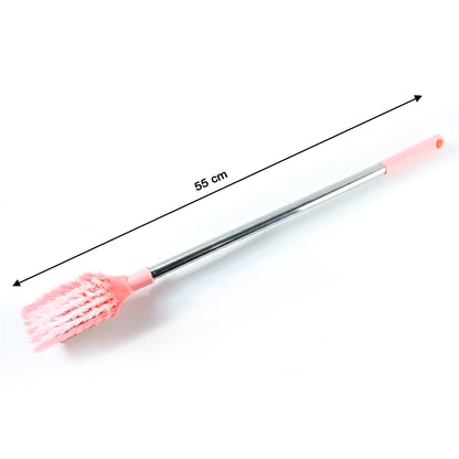 Wukusy long handle toilet cleaning brush with sturdy bristles for effective bathroom sanitation.
