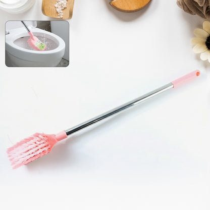 Wukusy long handle toilet cleaning brush with durable bristles and ergonomic handle for effective bathroom cleaning.