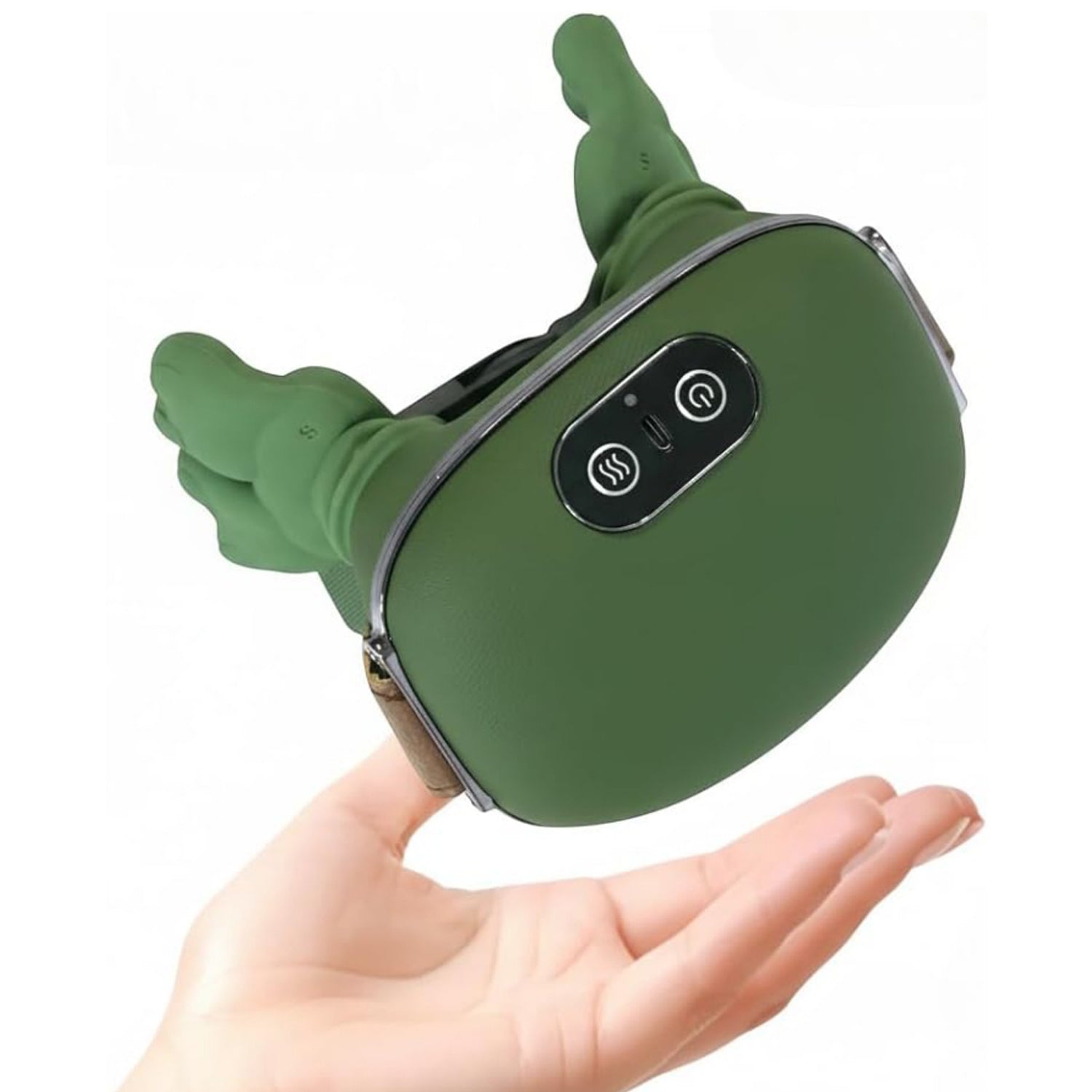 Wukusy long rechargeable kneading neck and shoulder massager with adjustable straps and ergonomic design for muscle relief.