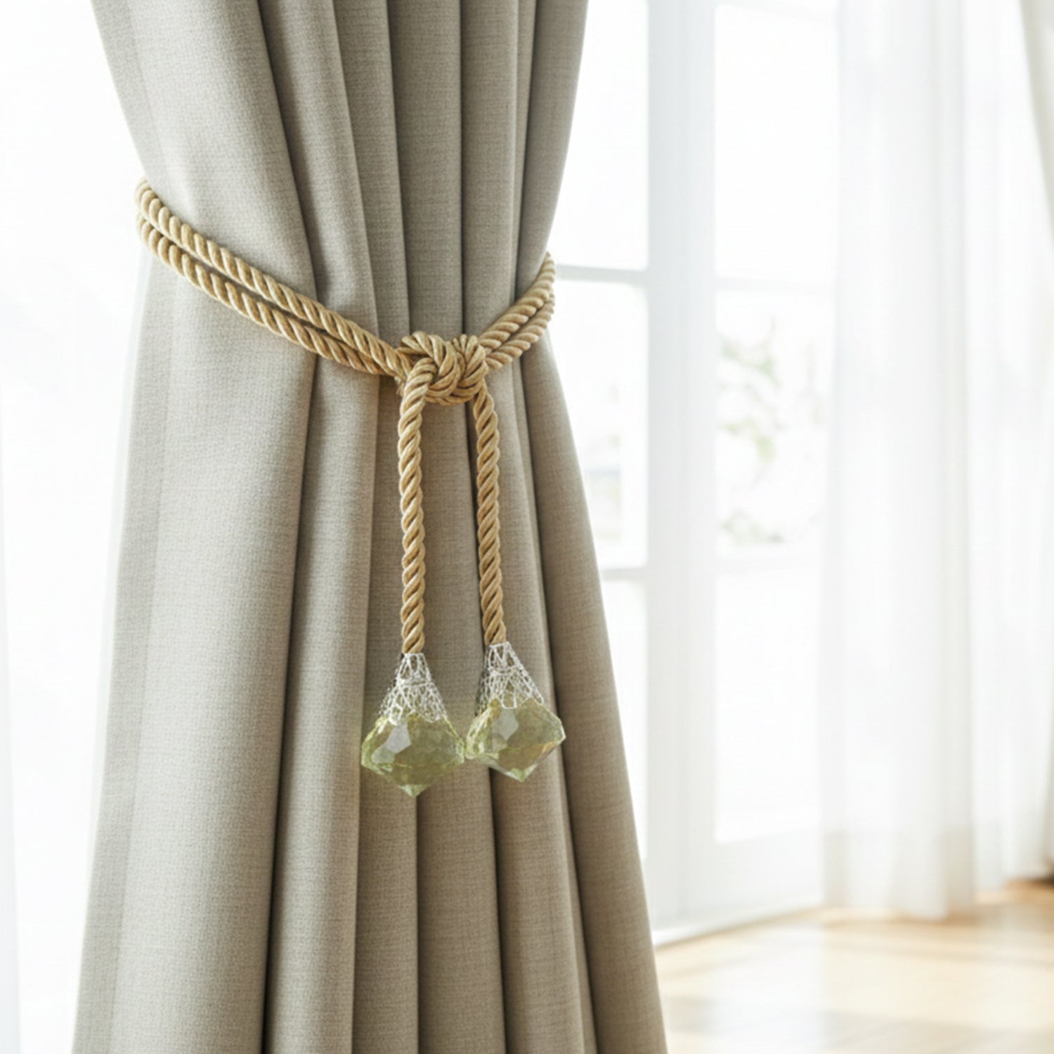 Luxury decorative curtain tassel tieback by Wukusy, featuring elegant design and intricate detailing for stylish window decor.