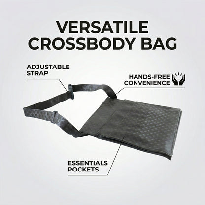 Wukusy quilted crossbody sling bag for men and women with adjustable strap, featuring a sleek, padded design.