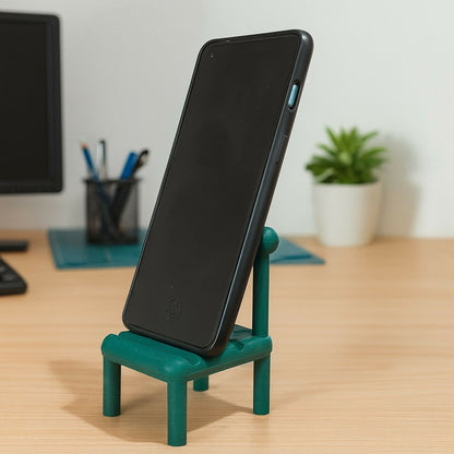 Wukusy mini chair mobile stand holder for desk and study table, with a colorful, compact design for holding phones or small devices.