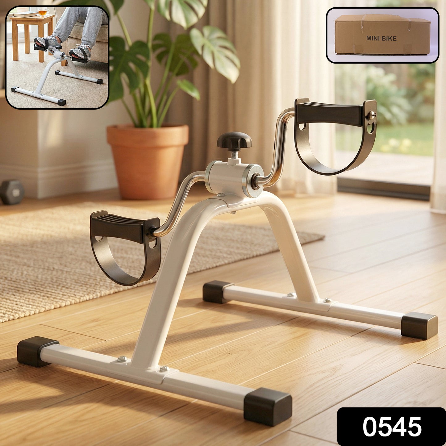 Wukusy mini pedal exerciser cycle for portable fitness, compact pedal machine for arm and leg exercise at home.