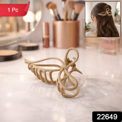 Wukusy minimalist matte finish hair claw clip for women, elegant and simple hair accessory with a sleek design, one piece.