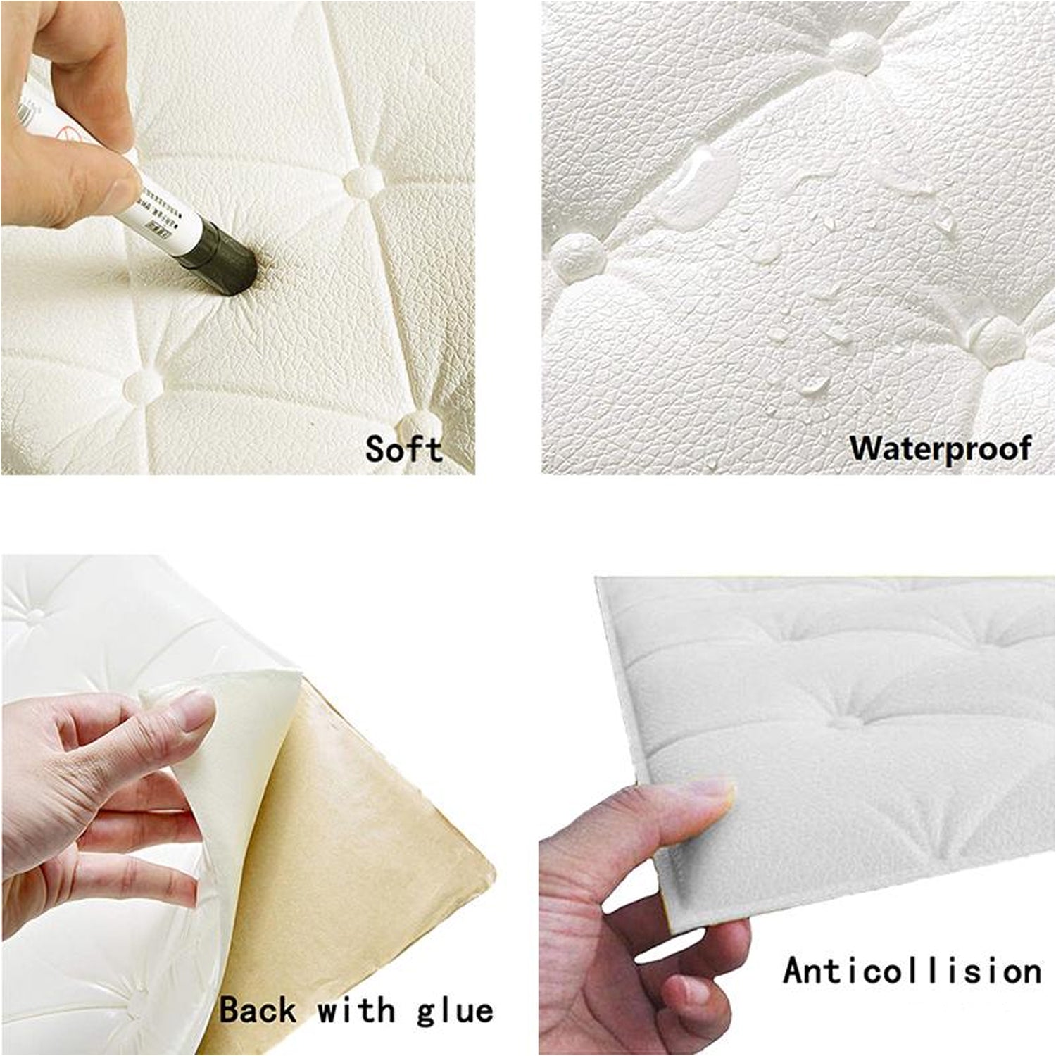 Wukusy Mix Color 3D Adhesive Wallpaper with vibrant, textured pattern for modern wall decor.