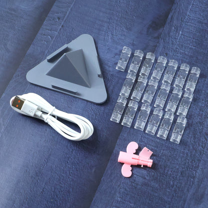 Wukusy mobile accessories combo set including a phone case, charging cable, and screen protector on a white background.