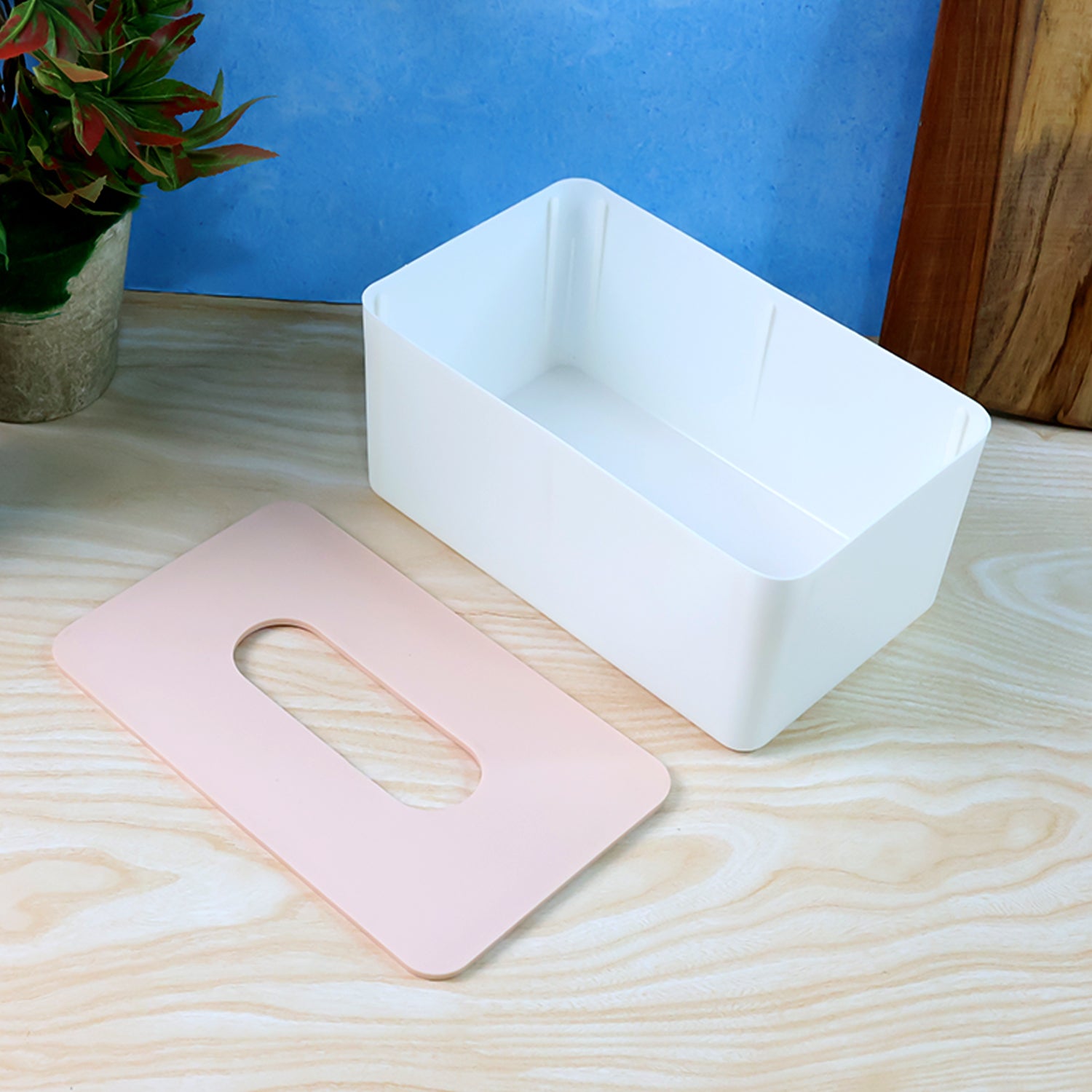 Modern Wukusy tissue box holder in sleek design, fits standard tissue boxes, made of durable material for home or office use.