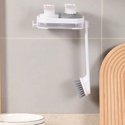 Wukusy multi-function wall-mounted cleaning combo set with various tools for home cleaning, organized on a wall mount.