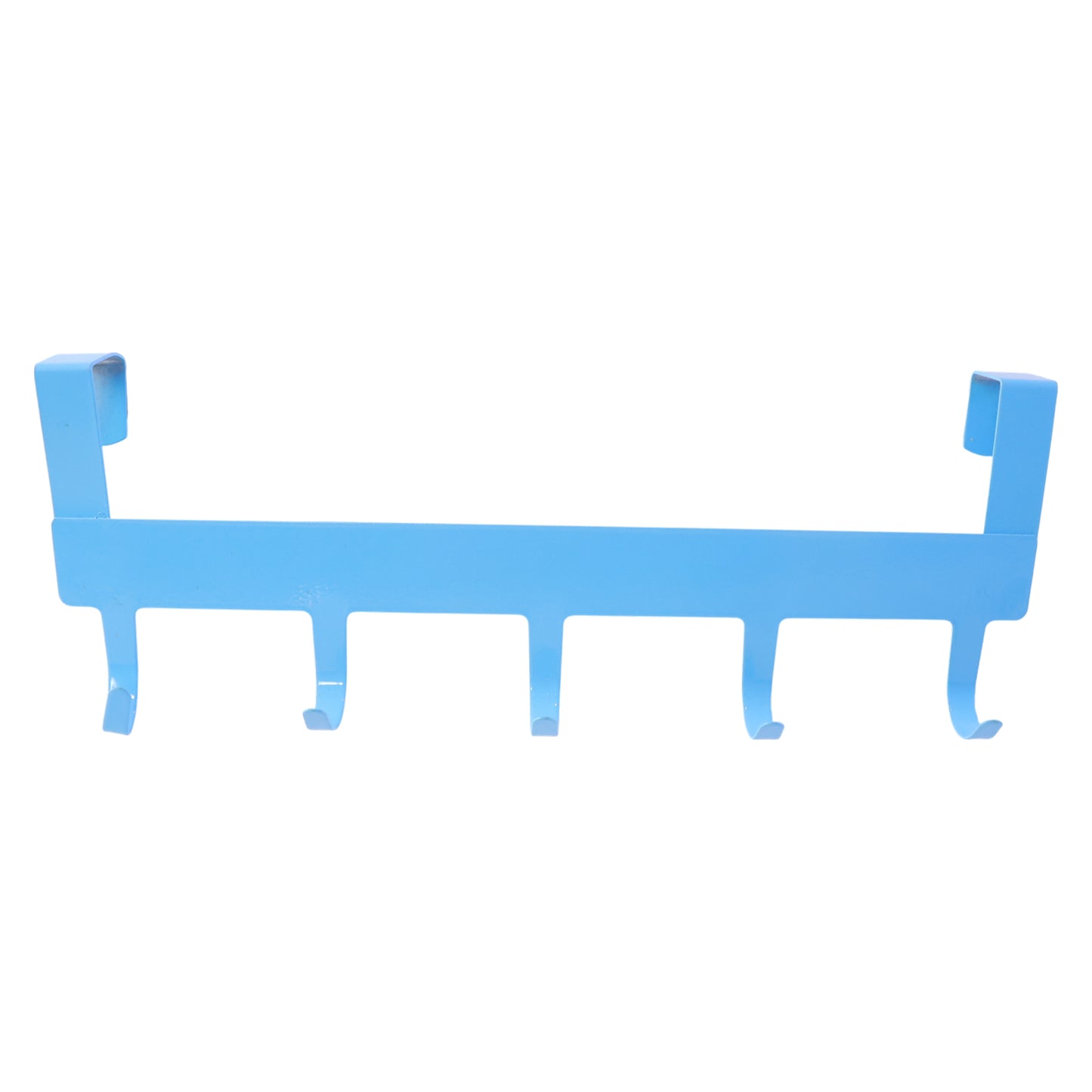 Wukusy Multi Metal 5 Hook Hanging Rack mounted on wall, versatile storage for coats, hats, or accessories in a modern home.