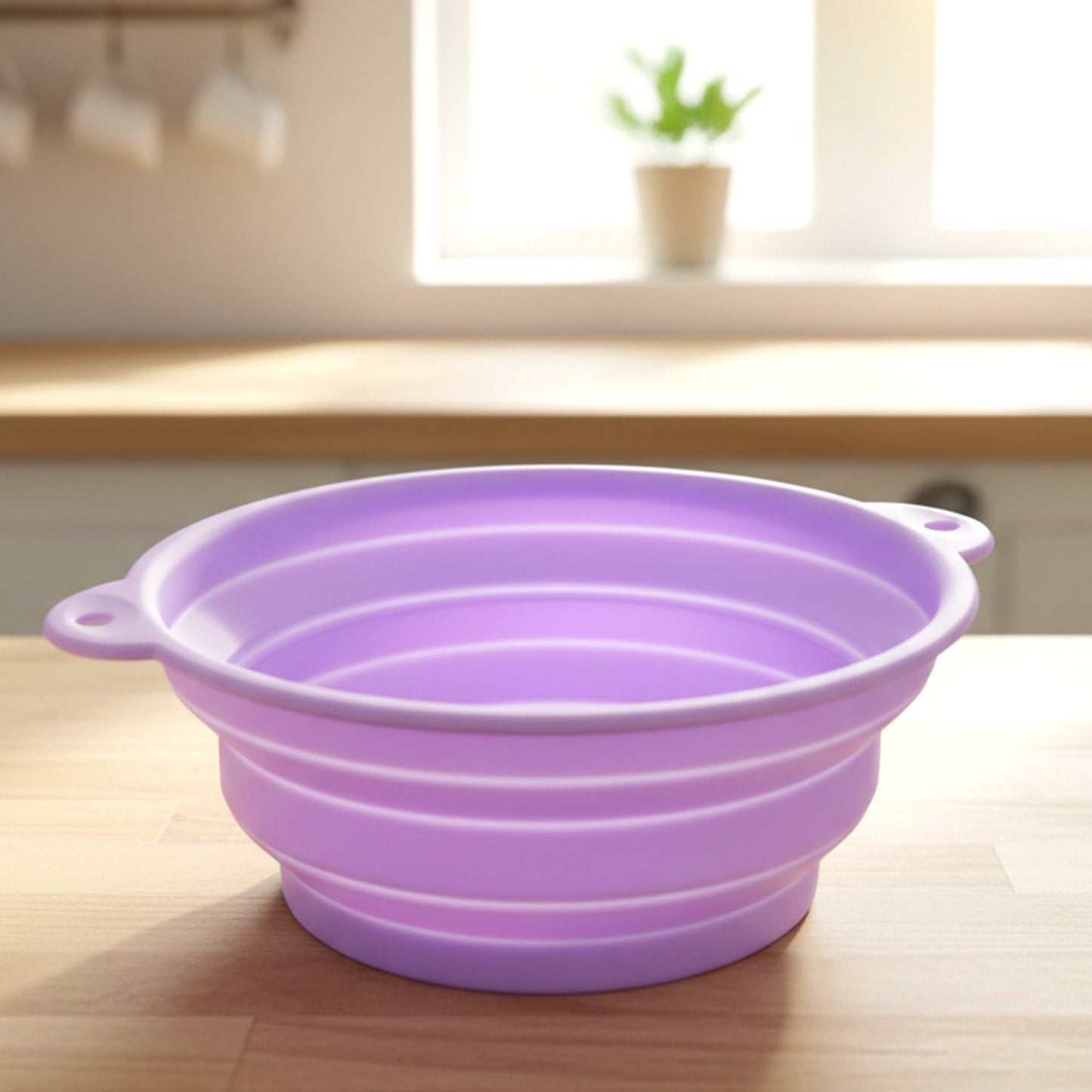 Wukusy folding silicone facial ice bath bowl for skincare, compact and flexible for cold facial treatments and beauty routines.