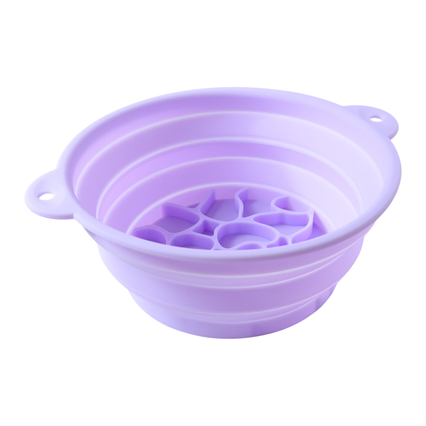 Wukusy folding silicone facial ice bath bowl, versatile and portable for skincare and facial treatments, shown in a folded and open state.