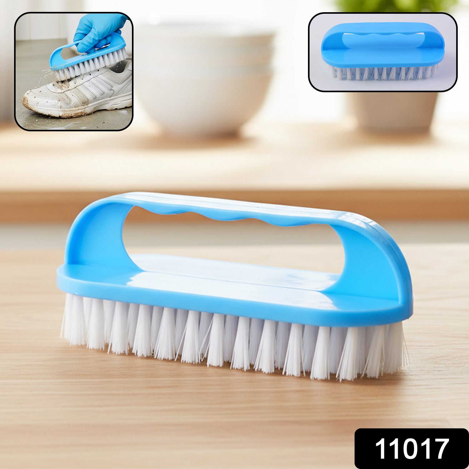 Wukusy heavy-duty handheld cleaning scrub brush with sturdy bristles for versatile household scrubbing tasks.