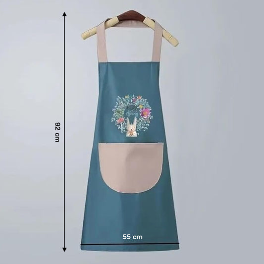 Wukusy multipurpose kitchen cooking apron with front pocket, made of durable fabric, ideal for baking, grilling, and food prep.
