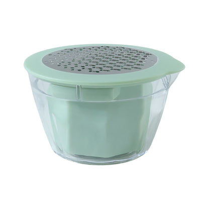 Wukusy manual vegetable grater and corn kernel stripper, versatile kitchen tool for shredding vegetables and stripping corn kernels.