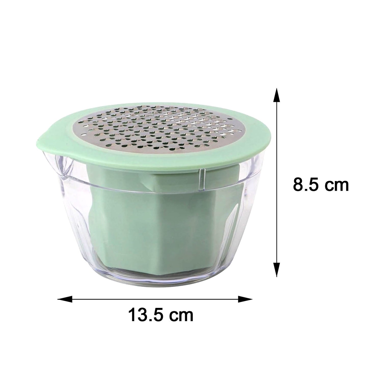 Wukusy multipurpose manual vegetable grater and corn kernel stripper, white plastic tool with stainless steel grating surfaces.