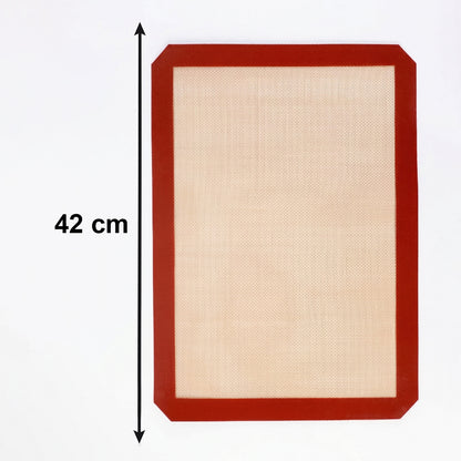 Wukusy 5-piece multipurpose non-stick silicone baking mat set for baking, cooking, and food prep on a flat surface.