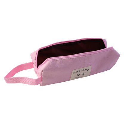 Wukusy multipurpose zipper pouch organizer and cosmetic storage bag, showing its compact design and multiple compartments.