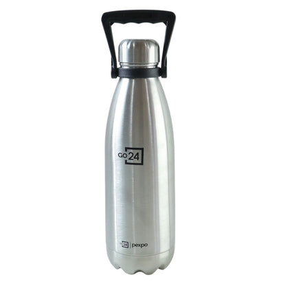 Wukusy Pexpo Echo vacuum-insulated stainless steel water bottle, 1500 ml, for hot and cold beverages, sleek and durable design.