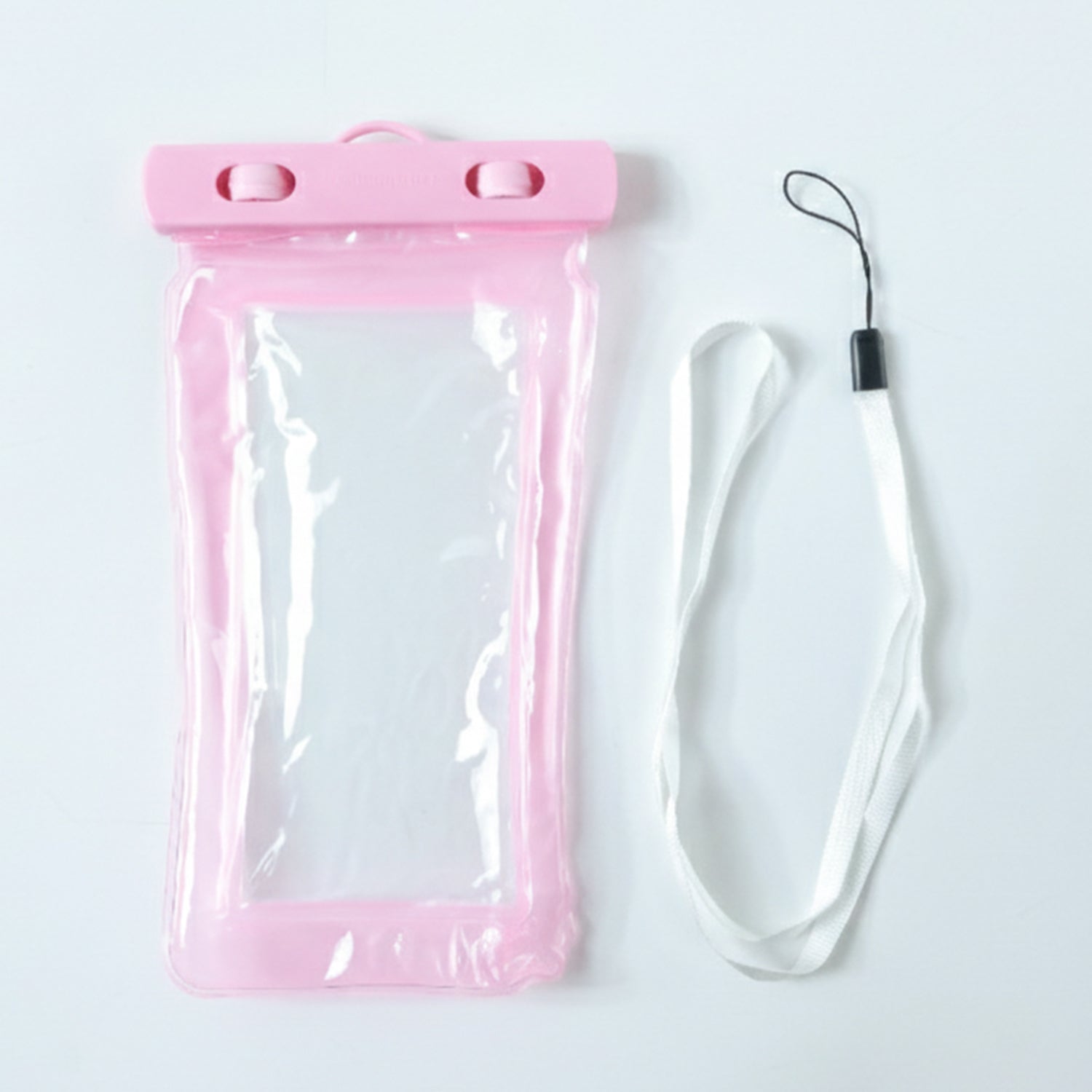 Pink waterproof phone pouch bag by Wukusy, designed to protect mobile devices from water and dust.