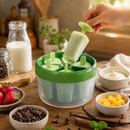 Wukusy plastic ice candy popsicle maker with 8 molds, ideal for homemade frozen treats and summer desserts.