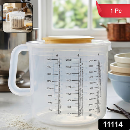 Wukusy plastic measurement storage box with lid, clear plastic container for organizing small items or ingredients