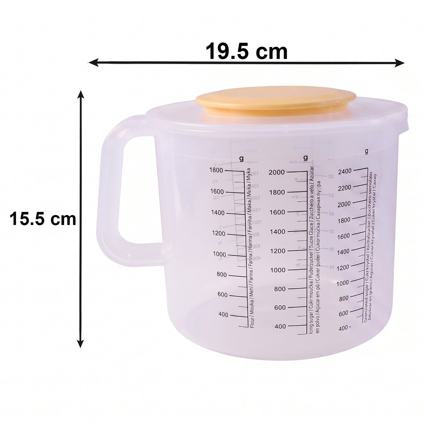 Wukusy plastic measurement storage box with lid, rectangular container for organizing small items or tools.