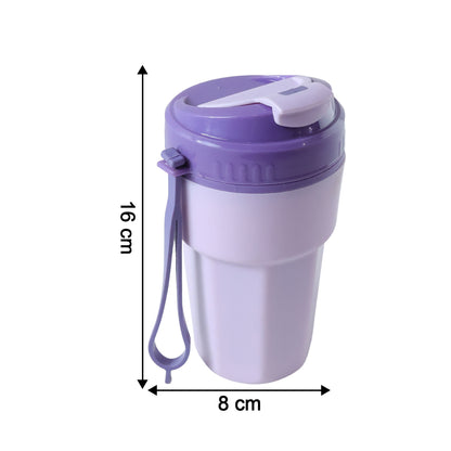 Wukusy plastic Sipmate-style sipper bottle, 500 ml capacity, with a clear design and screw-on lid for easy drinking.