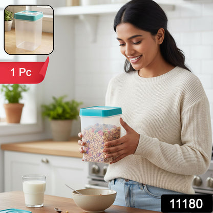 Wukusy Plastic Smart Seal Food Storage Container, 1200 ml, with airtight lid for fresh food storage.