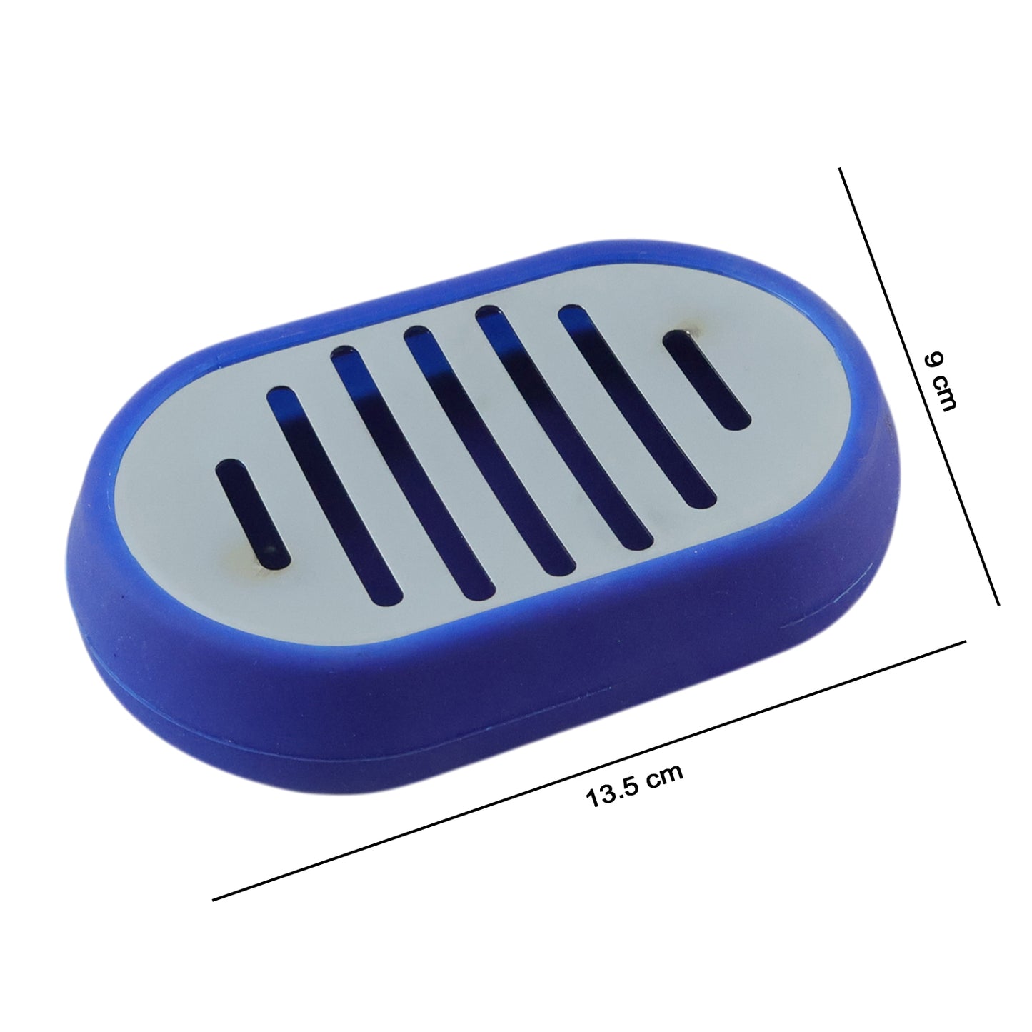 Wukusy plastic soap holder tray with drain slots, designed to keep soap dry and secure in bathroom or kitchen settings.