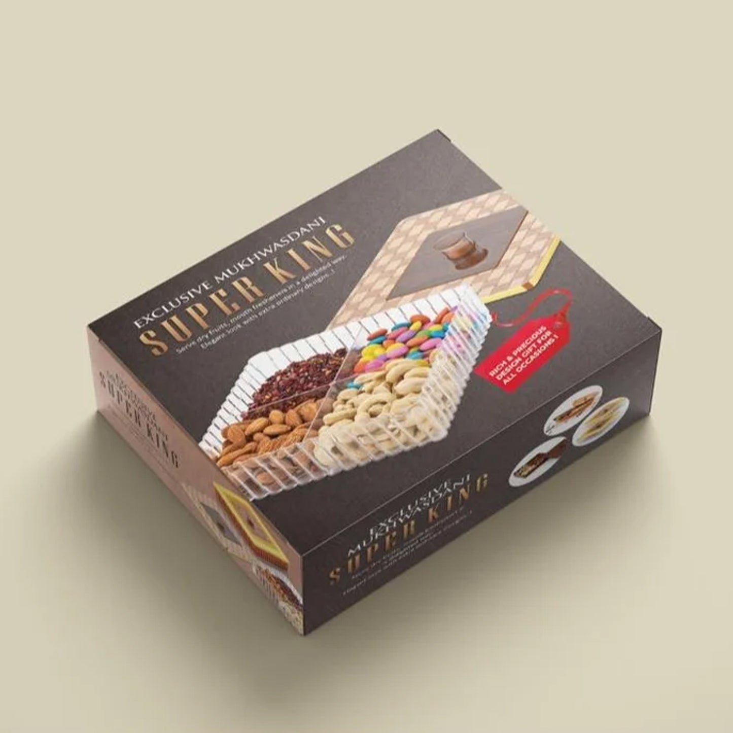 Wukusy Plastic Super King Exclusive Mukhavasdani dry fruit box, durable storage container with secure lid, ideal for dry fruits.